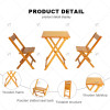 Modern Style Wooden Folding Table and Chair High Quality Folding Wooden Table Camping Portable Folding Picnic Table Walnut Color