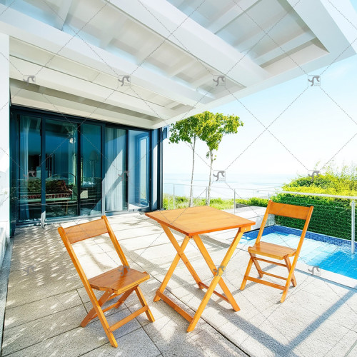 Modern Style Wooden Folding Table and Chair High Quality Folding Wooden Table Camping Portable Folding Picnic Table Walnut Color