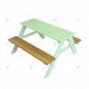 Wooden Outdoor Picnic Table and Chair Combination for Kids and Garden Furniture Patio Bench Set for Playing, Relaxing or Dining