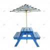Children's Picnic Table Fir Wood Children's Table and Chair Set with Detachable Umbrella Suitable for Backyard Garden Terrace