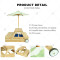 Outdoor Wooden Sand Car Shape Box for Kids Height Adjustable Sandbox with Canopy Kids' Backyard Play Pit with Cover With Wheels
