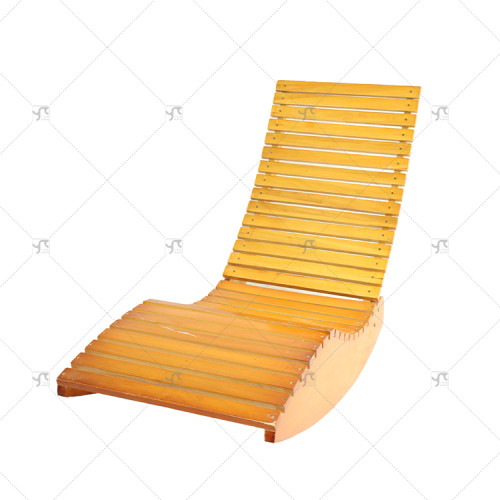 Modern Simple Outdoor Hotel Leisure Chair Garden Patio Waterproof Wooden Rocking Chair Furniture for Outdoor Sunbed Lounger