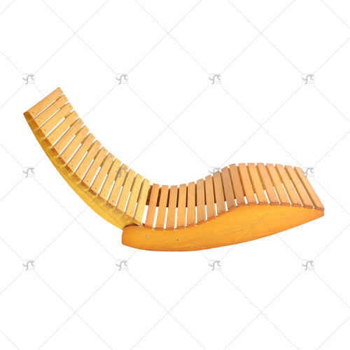 Modern Simple Outdoor Hotel Leisure Chair Garden Patio Waterproof Wooden Rocking Chair Furniture for Outdoor Sunbed Lounger