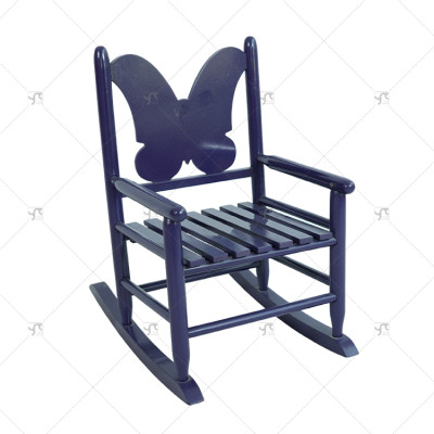 Popular Natural Wooden butterfly Back Design Children's Rocking Chair Suitable for Courtyard Gardens Park Balconies Terraces