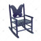 Popular Natural Wooden butterfly Back Design Children's Rocking Chair Suitable for Courtyard Gardens Park Balconies Terraces