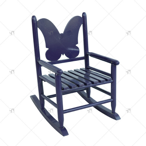 Popular Natural Wooden butterfly Back Design Children's Rocking Chair Suitable for Courtyard Gardens Park Balconies Terraces