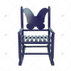 Popular Natural Wooden butterfly Back Design Children's Rocking Chair Suitable for Courtyard Gardens Park Balconies Terraces