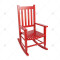 Outdoor Vibrant Red Children's Leisure Wooden Rocking Chair Suitable for Outdoor Gardens Hotels Garden and Park Leisure Styles