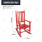 Outdoor Vibrant Red Children's Leisure Wooden Rocking Chair Suitable for Outdoor Gardens Hotels Garden and Park Leisure Styles