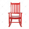 Outdoor Vibrant Red Children's Leisure Wooden Rocking Chair Suitable for Outdoor Gardens Hotels Garden and Park Leisure Styles