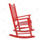 Outdoor Vibrant Red Children's Leisure Wooden Rocking Chair Suitable for Outdoor Gardens Hotels Garden and Park Leisure Styles