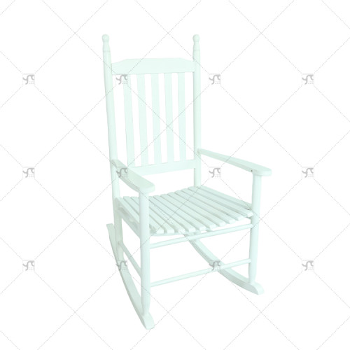 Solid Wooden Rocking Chair with Natural Finish and Ergonomic Support Ideal for Porches Balconies Living Rooms or Reading Nooks