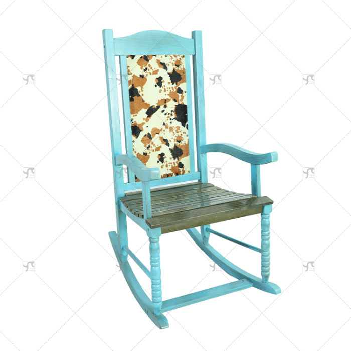 Outdoor High-quality Modern Comfortable Luxurious Durable Wooden Rocking Chair, Suitable for Home, Patio, Porch, Terrace, Garden