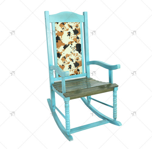 Outdoor High-quality Modern Comfortable Luxurious Durable Wooden Rocking Chair, Suitable for Home, Patio, Porch, Terrace, Garden