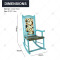 Outdoor High-quality Modern Comfortable Luxurious Durable Wooden Rocking Chair, Suitable for Home, Patio, Porch, Terrace, Garden