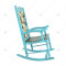 Outdoor High-quality Modern Comfortable Luxurious Durable Wooden Rocking Chair, Suitable for Home, Patio, Porch, Terrace, Garden
