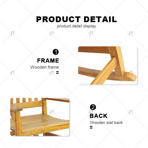 Beautiful Handcrafted Wooden Rocking Chair with Wide Seat and Tall Back Ideal for Relaxing Reading or Simply Enjoying the View