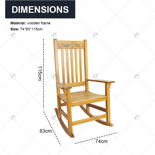 Beautiful Handcrafted Wooden Rocking Chair with Wide Seat and Tall Back Ideal for Relaxing Reading or Simply Enjoying the View