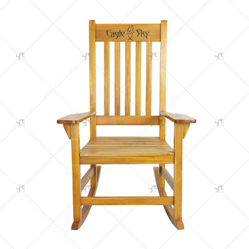 Beautiful Handcrafted Wooden Rocking Chair with Wide Seat and Tall Back Ideal for Relaxing Reading or Simply Enjoying the View