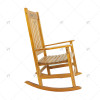 Beautiful Handcrafted Wooden Rocking Chair with Wide Seat and Tall Back Ideal for Relaxing Reading or Simply Enjoying the View