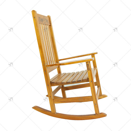 Beautiful Handcrafted Wooden Rocking Chair with Wide Seat and Tall Back Ideal for Relaxing Reading or Simply Enjoying the View