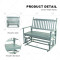 Modern Style Professional 2-Person Wood Bench Porch Lawn Balcony Backyard Simple Exterior Style Terrace Outdoor Rocking Chair