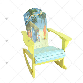 Modern Popular Design Wooden for Outdoor Leisure Rocking Chair Stylish Design for Beach Pool Balcony Villas Courtyards Park