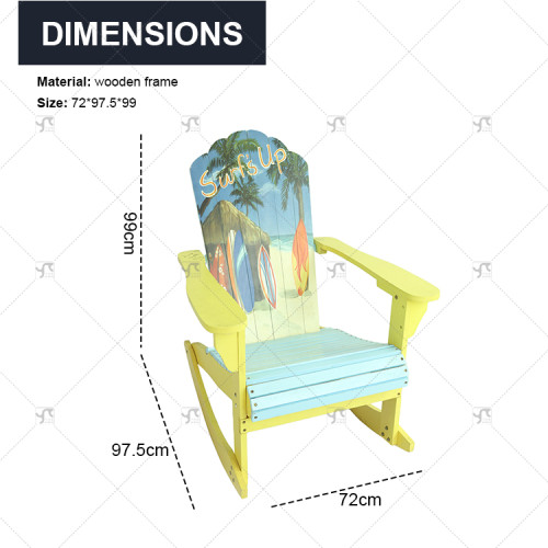 Modern Popular Design Wooden for Outdoor Leisure Rocking Chair Stylish Design for Beach Pool Balcony Villas Courtyards Park