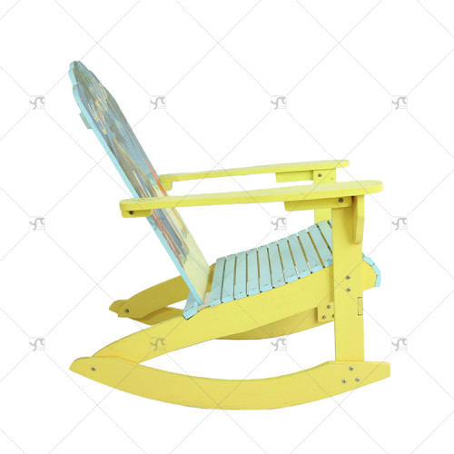 Modern Popular Design Wooden for Outdoor Leisure Rocking Chair Stylish Design for Beach Pool Balcony Villas Courtyards Park