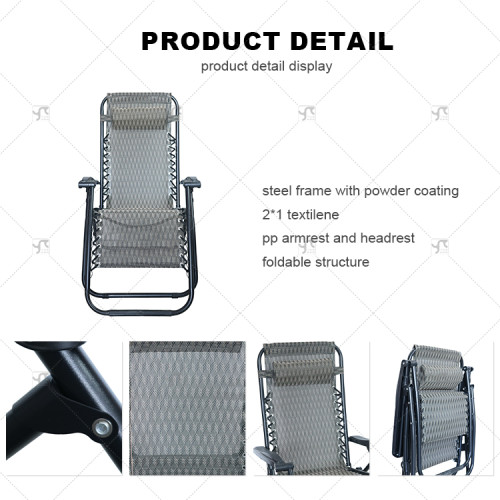 Modern Outdoor Hot Sale Folding Portable Outdoor Metal Foldable zero Gravity Sleeping Reclining Sun Lounge Folding Beach Chair
