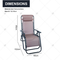 Modern Outdoor Folding Chair Portable Outdoor Metal Foldable zero Gravity Sleeping Reclining Sun Lounge Folding Beach Chair