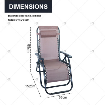 Modern Outdoor Folding Chair Portable Outdoor Metal Foldable zero Gravity Sleeping Reclining Sun Lounge Folding Beach Chair