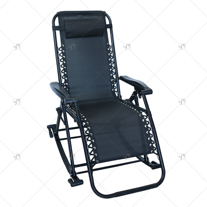 Beach Camping Terrace Chair Outdoor Folding Leisure Chair Suitable for Poolside GardenBackyard Lawn Portable Lounge Chair