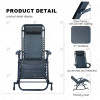 Beach Camping Terrace Chair Outdoor Folding Leisure Chair Suitable for Poolside GardenBackyard Lawn Portable Lounge Chair