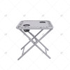 2*1Teslin Modern Design Outdoor Furniture Folding Table for Parks Campsites Metal Material Modern Style Panel for Park Use