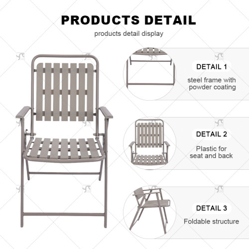 Modern Outdoor Garden Furniture Garden Folding Chair Durable Metal Chair Portable Outdoor for Restaurant Folding Chair