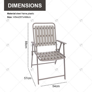 Modern Outdoor Garden Furniture Garden Folding Chair Durable Metal Chair Portable Outdoor for Restaurant Folding Chair