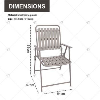 Modern Outdoor Garden Furniture Garden Folding Chair Durable Metal Chair Portable Outdoor for Restaurant Folding Chair