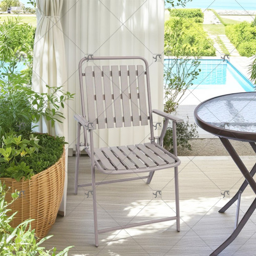 Modern Outdoor Garden Furniture Garden Folding Chair Durable Metal Chair Portable Outdoor for Restaurant Folding Chair
