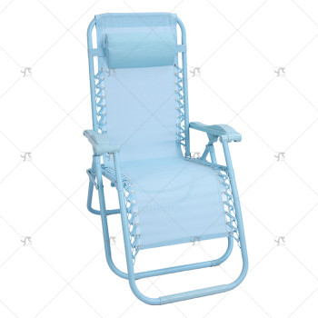 Padded Zero Gravity Lawn Chair Foldable Patio Recliner Anti Gravity Lounge Chair With Pillow Outdoor Camp Chair