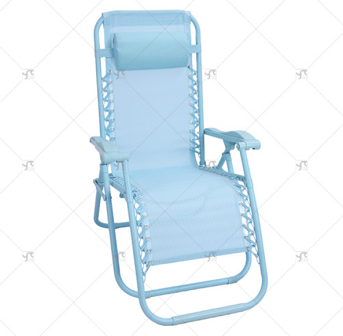 Padded Zero Gravity Lawn Chair Foldable Patio Recliner Anti Gravity Lounge Chair With Pillow Outdoor Camp Chair