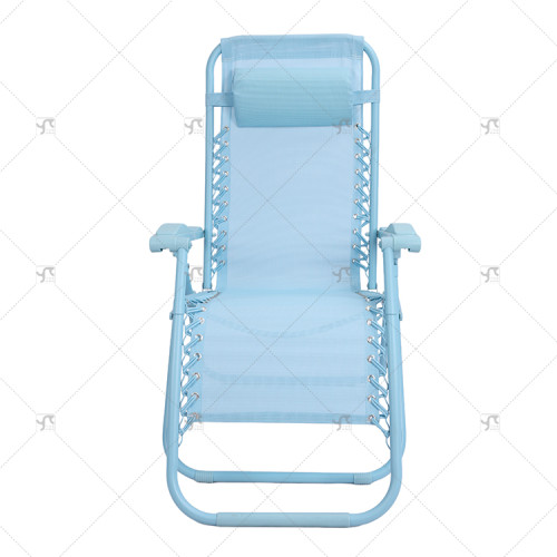Padded Zero Gravity Lawn Chair Foldable Patio Recliner Anti Gravity Lounge Chair With Pillow Outdoor Camp Chair