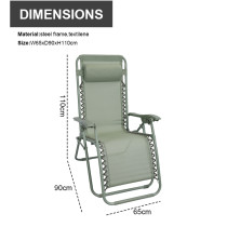 Modern Outdoor Folding Leisure Chair Outdoor Garden Chair Beach Lounge Adjustable Zero Gravity Chair for Beach Coutyard