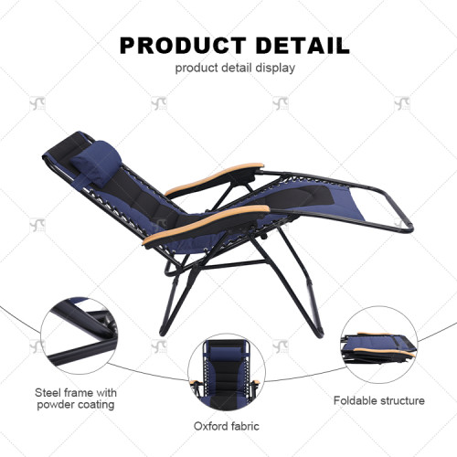 Teslin Garden Modern Outdoor Furniture New Design Adjustable Zero Gravity Recliner Folding Camp Beach Lounge Chair Coutyard