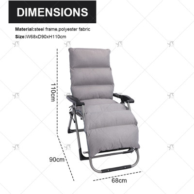 Outdoor Padded Zero Gravity Lawn Chair Foldable Patio Recliner Anti Gravity Lounge Chair With Pillow Outdoor Camp Chair