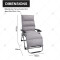 Outdoor Padded Zero Gravity Lawn Chair Foldable Patio Recliner Anti Gravity Lounge Chair With Pillow Outdoor Camp Chair