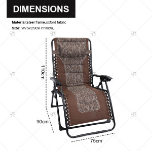 Folding Portable Adjustable Zero Gravity Chair Travel Beach Pool Sun Lounger Camping Beach Tanning Recliner with Side Table