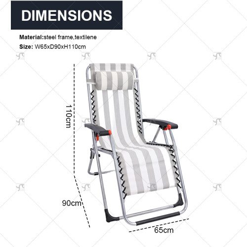 Sun Lounger Desgin Outdoor Adjustable Folding Zero Gravity Recliner Lounge Hiking Camping Beach Sun Tanning Chair