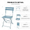 Outdoor Durable Steel Folding Bistro Chair for Dining Outdoor Living Room or Park Use for Wedding Events Party Banquets Hotels