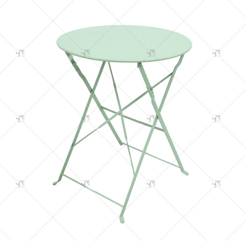 Modern Outdoor Garden Restaurant Coffee Table Garden Metal Furniture Steel Folding Chair Table Outdoor Patio Bistro Furniture